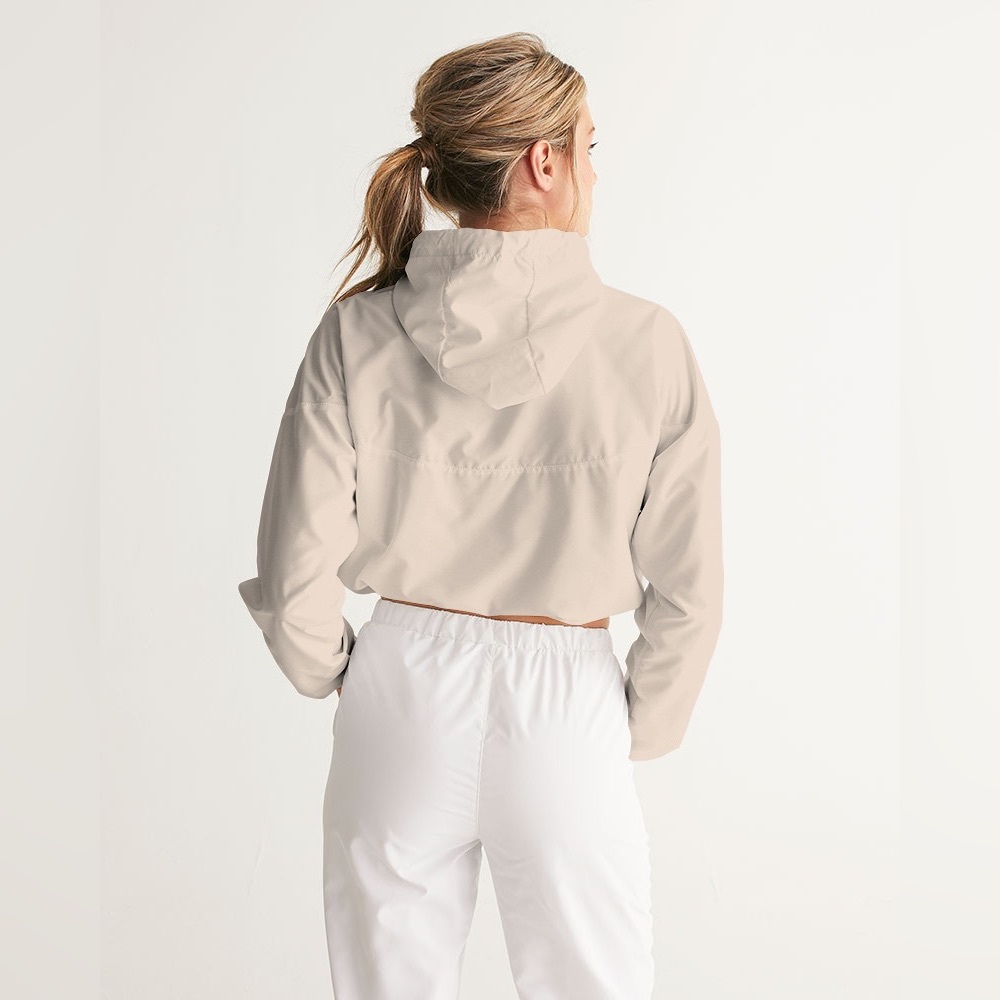 Breezey Oversized Windbreaker Cropped Jacket Yoga Bitch NWT - Picture 4 of 8